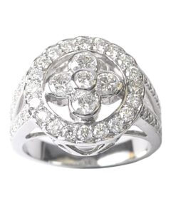 Alternative view of 18K WG FLOWER DESIGN DIAMOND RING D50-1.28CTS 7.03G (SIZE 12) [NETT $1,588.00]