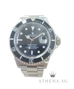 ROLEX OYSTER PERPETUAL SUBMARINER DATE "P" SERIES "BLACK SWISS DIAL" WATCH ONLY 16610