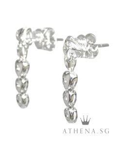 Alternative view of 18K WG HEART SHAPE DESIGN DIAMOND EARSTUD D18-0.21CTS 3.47G [NETT $698.00]