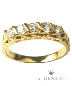 Alternative view of 20K YG DIAMOND RING D7-0.54CTS 3.61G (SIZE 17) [NETT $1,288.00]