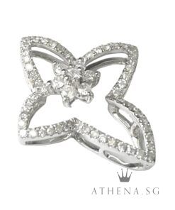 Alternative view of 18K WG FLOWER DESIGN DIAMOND PENDANT D63-0.70CTS 2.49G [NETT $588.00]