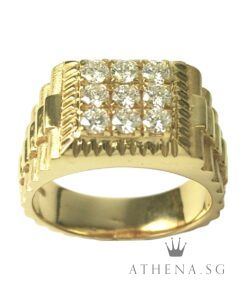 Alternative view of 916 YG DIAMOND RING D9-1.00CTS 14.86G [SIZE 20] [NETT $3,988.00]