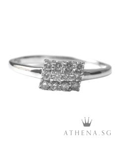 18K WG DIAMOND RING D12-0.30CTS 2.02G [SIZE 19] [NETT $698.00]