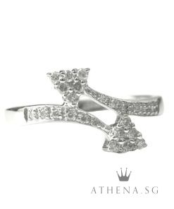 18K WG DIAMOND RING D24-0.24CTS 3.13G [SIZE 19] [NETT $698.00]
