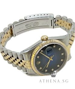 Alternative view of ROLEX 18K HALF YELLOW GOLD OYSTER PERPETUAL DATEJUST 36 "X" SERIES "BLUE VIGNETTE DIAMOND DIAL" (WATCH ONLY) 16233