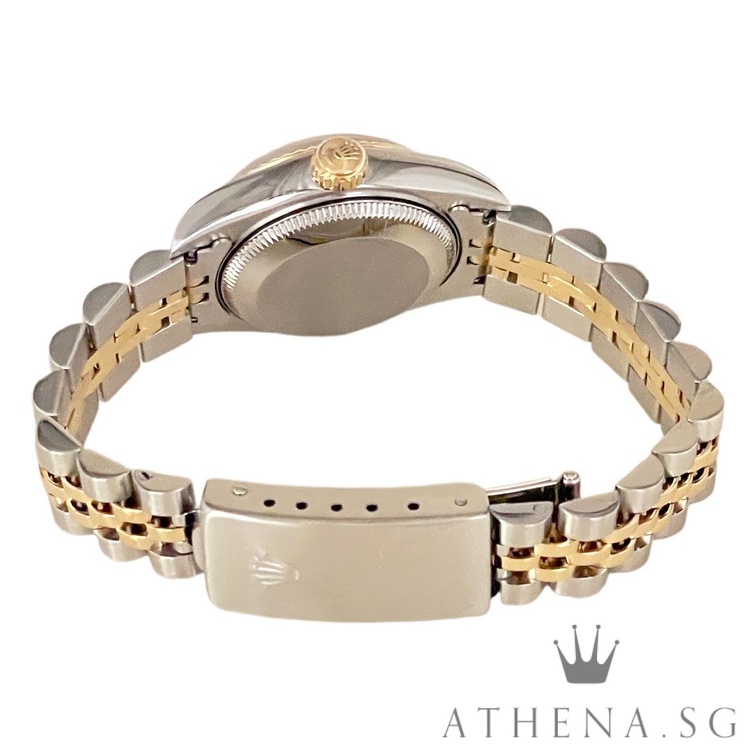 ROLEX 18K HALF YELLOW GOLD OYSTER PERPETUAL LADIES DATEJUST 26 "T" SERIES "WHITE ROMAN DIAMOND DIAL" (WATCH ONLY) 69173 - Image 3