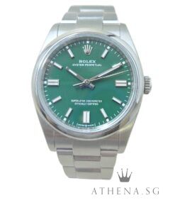 LIKE NEW!! ROLEX OYSTER PERPETUAL 36 "AN" SERIES "GREEN DIAL" WITH BOX & CERT DATED (08/2025) (STILL UNDER AGENT WARRANTY) [WITH LEGACY PROTECTION FILM] 126000