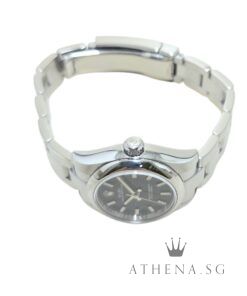 Alternative view of ROLEX LADIES OYSTER PERPETUAL 26MM "AN" SERIES "BLACK DIAL" 176200 (WATCH ONLY)
