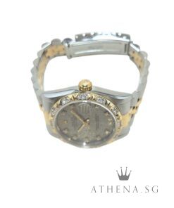Alternative view of ROLEX 18K HALF YELLOW GOLD OYSTER PERPETUAL MID SIZE DATEJUST 31MM “X” SERIES “SILVER COMPUTER DIAMOND DIAL” WITH CUSTOMISED DIAMOND BEZEL 68273 (WATCH ONLY)