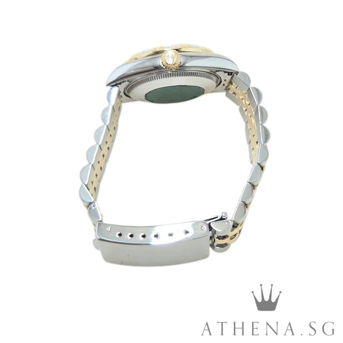 ROLEX 18K HALF YELLOW GOLD OYSTER PERPETUAL MID SIZE DATEJUST 31MM “X” SERIES “SILVER COMPUTER DIAMOND DIAL” WITH CUSTOMISED DIAMOND BEZEL 68273 (WATCH ONLY) - Image 3