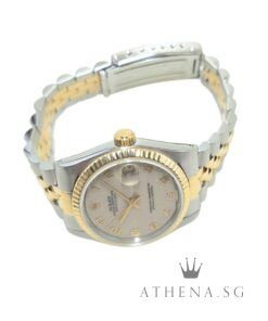 Alternative view of ROLEX 18K HALF YELLOW GOLD OYSTER PERPETUAL MID SIZE DATEJUST 31MM “L” SERIES “CREAM COMPUTER NUMERAL DIAL” 68273 (WATCH ONLY)