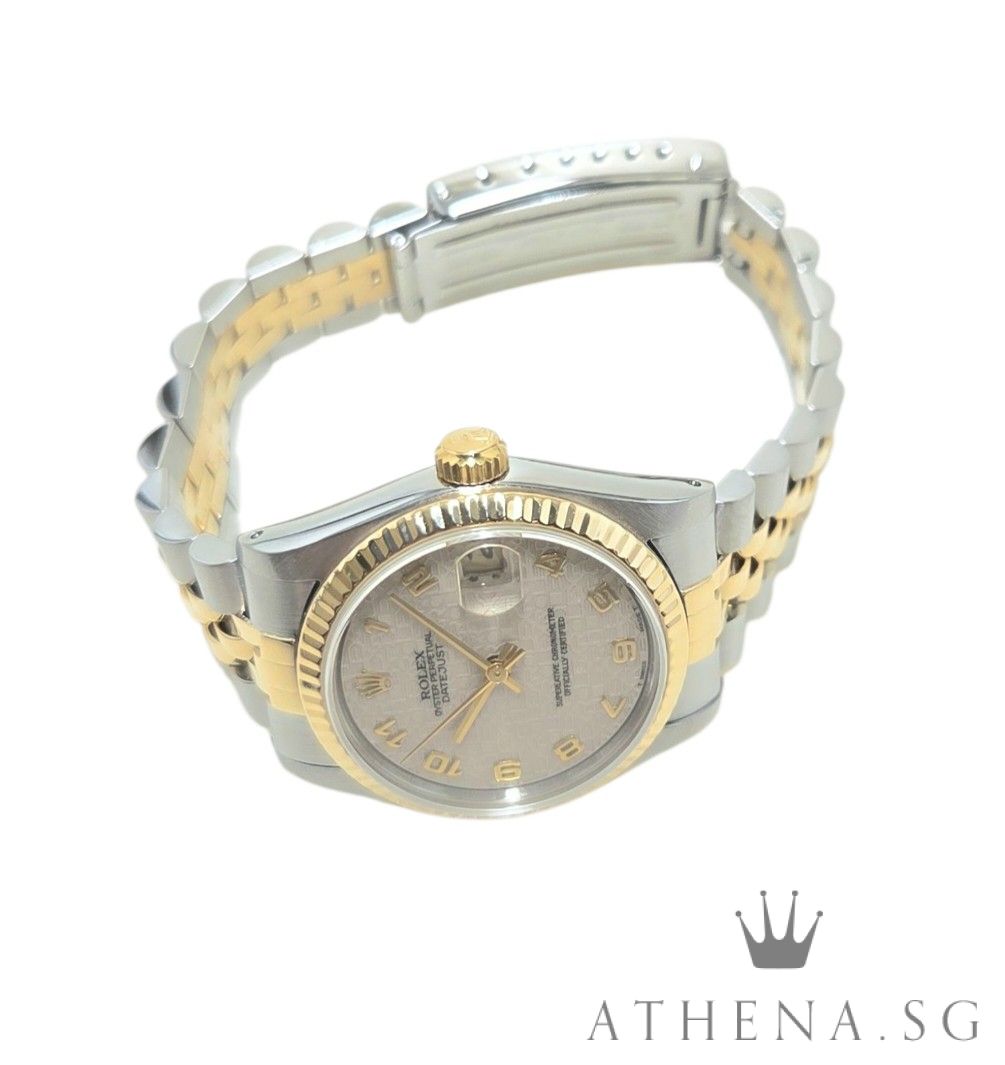 ROLEX 18K HALF YELLOW GOLD OYSTER PERPETUAL MID SIZE DATEJUST 31MM “L” SERIES “CREAM COMPUTER NUMERAL DIAL” 68273 (WATCH ONLY) - Image 2