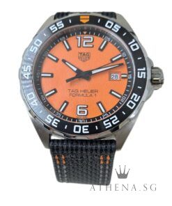 LIKE NEW!! TAG HEUER FORMULA 1 QUARTZ "ORANGE DIAL" 43MM WITH BOX & CERT DATED (03/2022) [DISCONTINUED] WAZ101A.FC8305