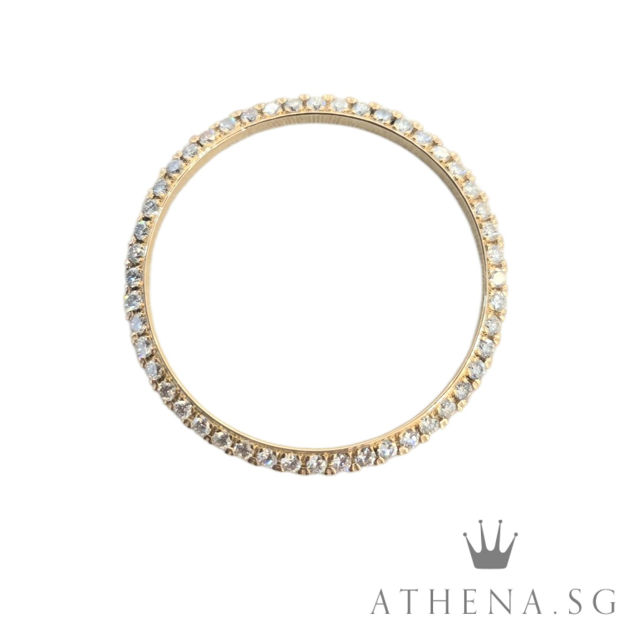 18K YELLOW GOLD WITH DIAMOND WATCH BEZEL 36MM 6.97G