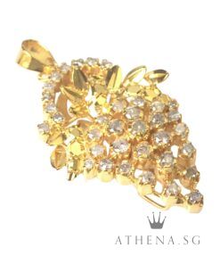 Alternative view of 18K YG GRAPE DESIGN DIAMOND PENDANT D35-0.98CTS 5.00G [NETT $998.00]