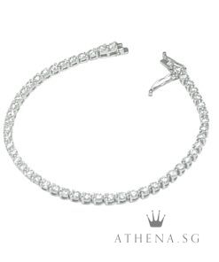 Alternative view of 18K WG TENNIS DESIGN DIAMOND BRACELET D50-3.25CTS 7.00G (16.5CM) [NETT $3,998.00]