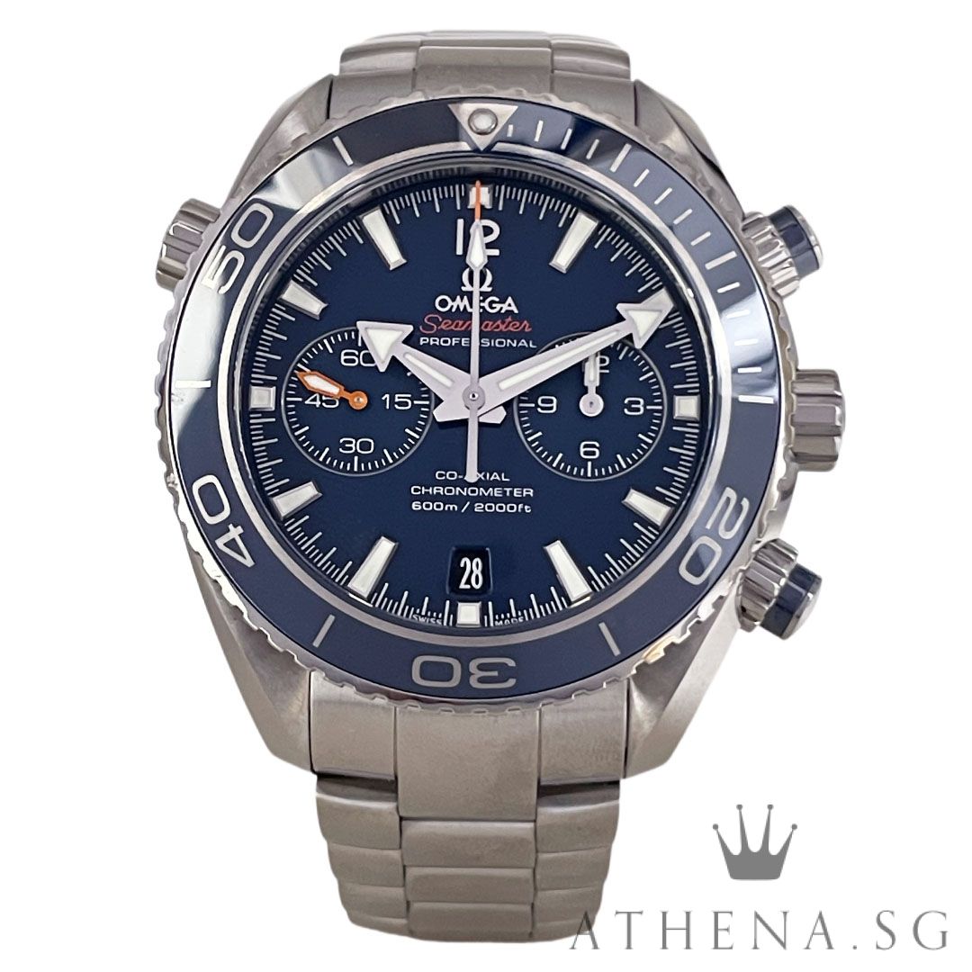 OMEGA SEAMASTER PROFESSIONAL PLANET OCEAN 46MM "BLUE CHRONOGRAPH DIAL" WITH BOX & CERT (UNDATED) REF 232.90.46.51.03.001