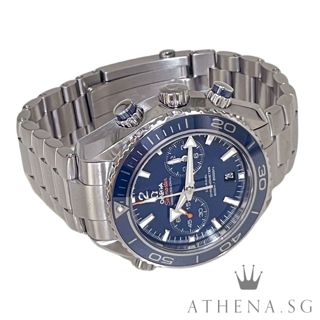 OMEGA SEAMASTER PROFESSIONAL PLANET OCEAN 46MM "BLUE CHRONOGRAPH DIAL" WITH BOX & CERT (UNDATED) REF 232.90.46.51.03.001 - Image 2