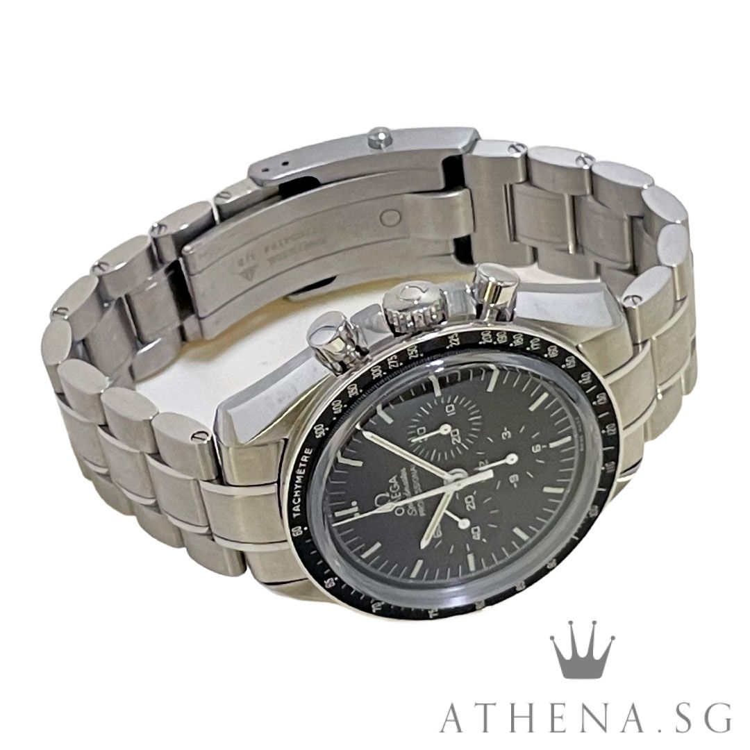 UNPOLISHED!! OMEGA SPEEDMASTER PROFESSIONAL MOON WATCH 42MM "BLACK CHRONO DIAL" WITH BOX & CERT DATED (01/2020) REF 311.30.42.30.01.006 - Image 2