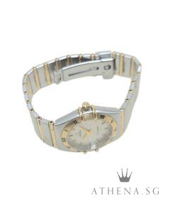 Alternative view of OMEGA HALF YELLOW GOLD CONSTELLATION LADIES "SILVER DIAL" QUARTZ 25.5MM WITH CERT DATED (01/2005) 1272.30.00