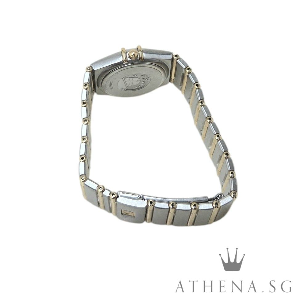 OMEGA HALF YELLOW GOLD CONSTELLATION LADIES "SILVER DIAL" QUARTZ 25.5MM WITH CERT DATED (01/2005) 1272.30.00 - Image 3