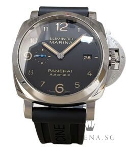 PANERAI LUMINOR MARINA 1950 3 DAYS AUTOMATIC 44MM "BLACK NUMERAL DIAL" WITH BOX & CERT DATED (12/2016) PAM01359
