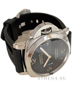 Alternative view of PANERAI LUMINOR MARINA 1950 3 DAYS AUTOMATIC 44MM "BLACK NUMERAL DIAL" WITH BOX & CERT DATED (12/2016) PAM01359