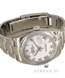 Alternative view of ROLEX MENS OYSTER PERPETUAL DATEJUST 36MM "AN" SERIES "WHITE ROMAN DIAL" WITH BOX & CERT DATED (02/2025) (STILL UNDER AGENT WARRANTY) 126200