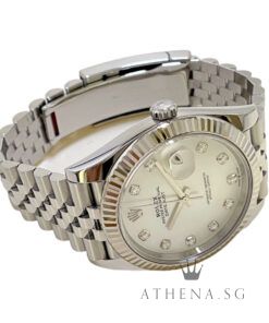 Alternative view of ROLEX MENS OYSTER PERPETUAL DATEJUST 41 "AN" SERIES "MOP DIAMOND DIAL" WITH BOX & CERT DATED (07/2020) 126334