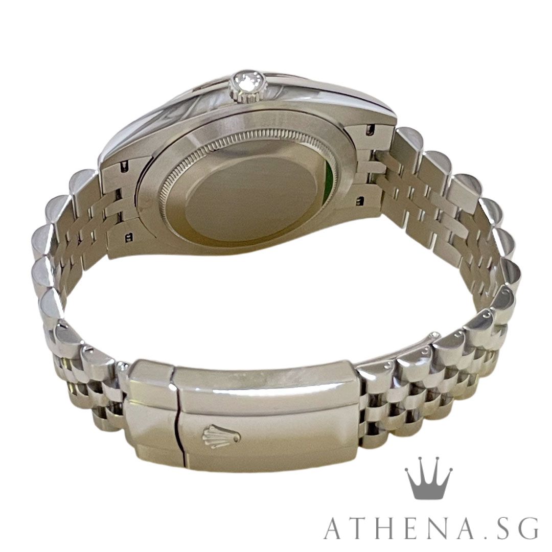 ROLEX MENS OYSTER PERPETUAL DATEJUST 41 "AN" SERIES "MOP DIAMOND DIAL" WITH BOX & CERT DATED (07/2020) 126334 - Image 3