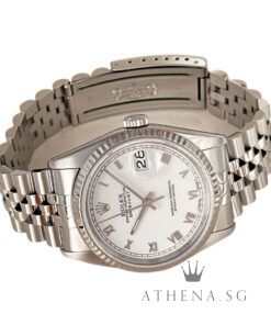 Alternative view of ROLEX MENS OYSTER PERPETUAL DATEJUST 36MM "S" SERIES "WHITE ROMAN DIAL" (WATCH ONLY) 16234