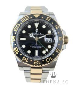 ROLEX 18K HALF YELLOW GOLD ROLESOR OYSTER PERPETUAL GMT MASTER II CERAMIC "AN" SERIES WITH BOX & CERT DATED (05/2018) 116713LN