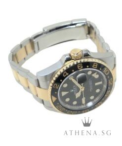 Alternative view of ROLEX 18K HALF YELLOW GOLD ROLESOR OYSTER PERPETUAL GMT MASTER II CERAMIC "AN" SERIES WITH BOX & CERT DATED (05/2018) 116713LN