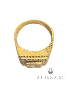 Alternative view of 18K YELLOW GOLD DIAMOND RING D20-0.30CTS 10.32G (SIZE 18) [NETT $3288.00]