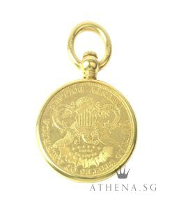 Alternative view of 20K YG COLLECTABLE UNITED STATES OF AMERICA $20 COIN YEAR 1900 WITH FRAME DESIGN PENDANT 41.32G [$8,800.00]