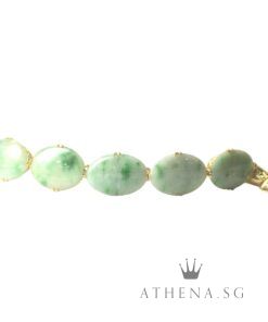 Alternative view of 20K YG OVAL DESIGN JADE BRACELET 13.03G (LENGTH 16CM) [NETT $2,588.00]