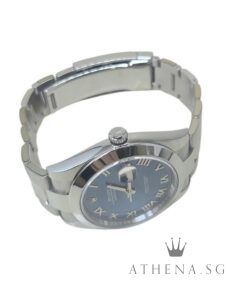 Alternative view of LIKE NEW!! ROLEX MENS OYSTER PERPETUAL DATEJUST 41 "AN" SERIES "AZZURRO BLUE ROMAN DIAL" WITH BOX & CERT DATED (05/2023) (STILL UNDER AGENT WARRANTY) [UNPOLISHED] 126300