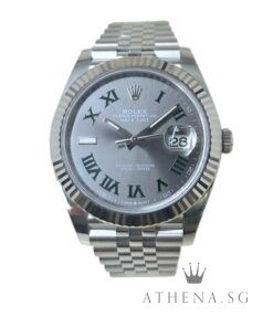 UNWORN!! ROLEX MENS OYSTER PERPETUAL DATEJUST 41 "AN" SERIES "WIMBLEDON DIAL" WITH BOX & CERT DATED (01/2026) (STILL UNDER AGENT WARRANTY) 126334