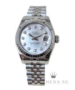 ROLEX LADIES OYSTER PERPETUAL DATEJUST 26MM "Z" SERIES "MOTHER OF PEARL DIAMOND DIAL " WITH CERT DATED (06/2007) 179174