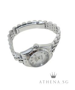 Alternative view of ROLEX LADIES OYSTER PERPETUAL DATEJUST 26MM "Z" SERIES "MOTHER OF PEARL DIAMOND DIAL " WITH CERT DATED (06/2007) 179174