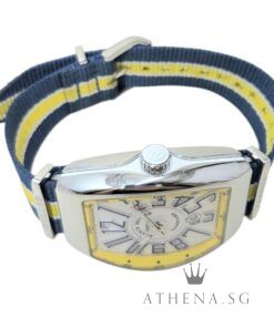 Alternative view of LIMITED EDITION SINCERE 28 PIECES!! FRANCK MULLER VANGUARD STEEL V45 AUTOMATIC " WHITE DIAL BLUE NUMERAL " WITH BOX & CERT DATED (11/2020) V45 SC DT LTD AC