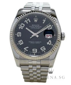 ROLEX OYSTER PERPETUAL DATEJUST 36 "AN" SERIES "BLACK CONCENTRIC NUMERAL DIAL" (WATCH ONLY) 116234