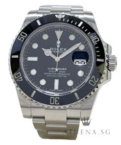 ROLEX OYSTER PERPETUAL DATE SUBMARINER CERAMIC "AN" SERIES "BLACK DIAL" WITH BOX & CERT DATED (06/2019) (ROLEX SERVICE WARRANTY TILL 06/2028) 116610LN