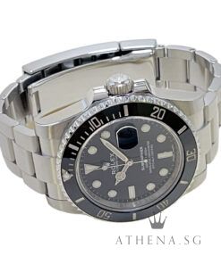 Alternative view of ROLEX OYSTER PERPETUAL DATE SUBMARINER CERAMIC "AN" SERIES "BLACK DIAL" WITH BOX & CERT DATED (06/2019) (ROLEX SERVICE WARRANTY TILL 06/2028) 116610LN