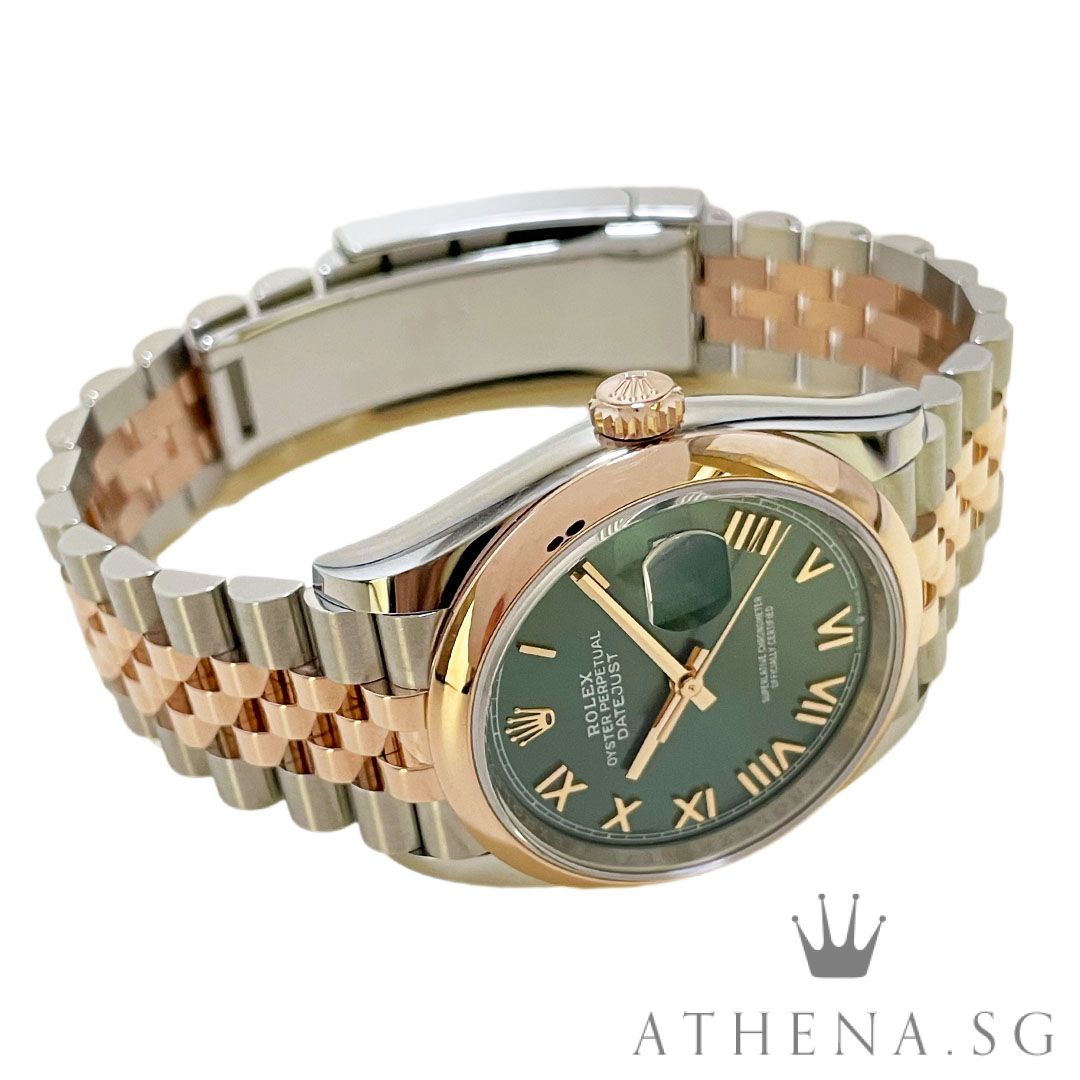 UNWORN!! ROLEX EVEROSE ROLESOR OYSTER PERPETUAL DATEJUST 36 "AN" SERIES "MINT GREEN ROMAN DIAL" WITH BOX & CERT DATED (06/2026) (STILL UNDER AGENT WARRANTY) 126201 - Image 2