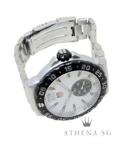 Alternative view of TAG HEUER FORMULA 1 GRANDE DATE 42MM MENS QUARTZ "WHITE DIAL" WITH CERT AND POUCH DATED (02/2021) WAU1111.BA0858