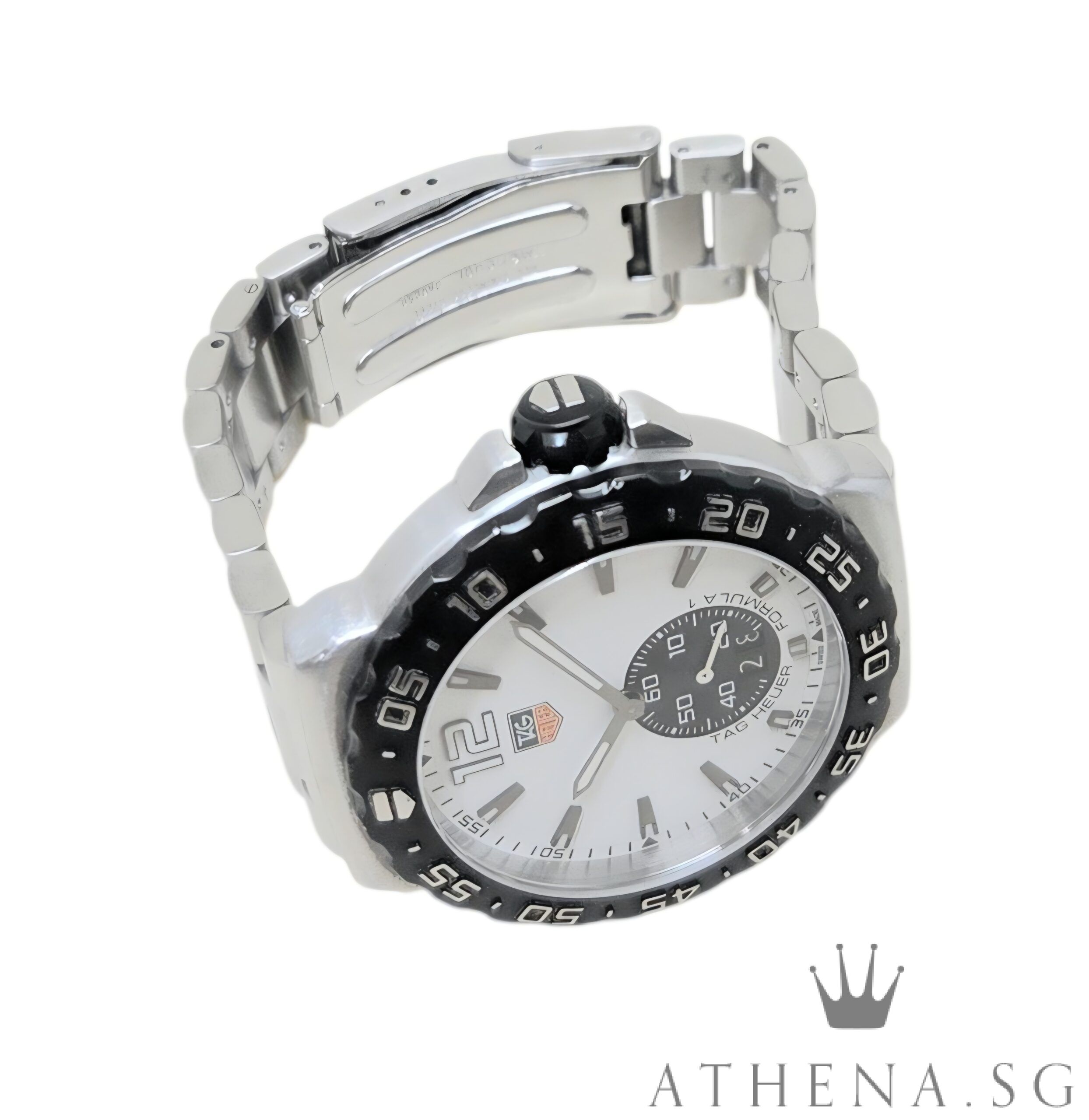 TAG HEUER FORMULA 1 GRANDE DATE 42MM MENS QUARTZ "WHITE DIAL" WITH CERT AND POUCH DATED (02/2021) WAU1111.BA0858 - Image 2