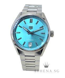 LIKE NEW!! TAG HEUER CARRERA DATE 36MM "BLUE DIAL" AUTOMATIC WITH BOX & CERT DATED (11/2024) WBN2316.BA0001 (STILL UNDER AGENT WARRANTY) [RETAIL $5,100 SGD]