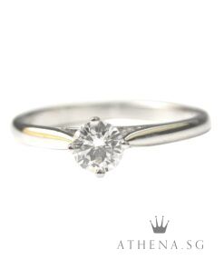 18K WG SOLITAIRE DESIGN DIAMOND RING D1-0.34CTS 1.72G (SIZE 13) [NETT $798.00]