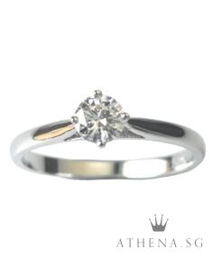 Alternative view of 18K WG SOLITAIRE DESIGN DIAMOND RING D1-0.34CTS 1.72G (SIZE 13) [NETT $798.00]